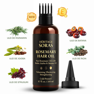 SORAS Rosemary Hair Growth Oil with Batana, Biotin, Jojoba & Castor